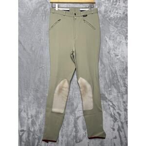 Eurostar Pants Mens 34 Beige Riding Breeches Suede Knee Patch Stretch Equestrian